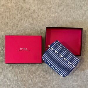 Trina Turk New in box Geometric blue and white Wallet